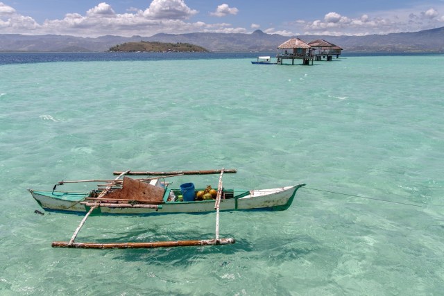 74434494 - beautiful beach sand bar at dumaguete, philippines